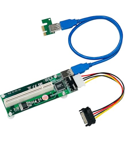 Amazon.co.jp: VER009S PCI-E ライザーカード PCIe 1x から 16x USB